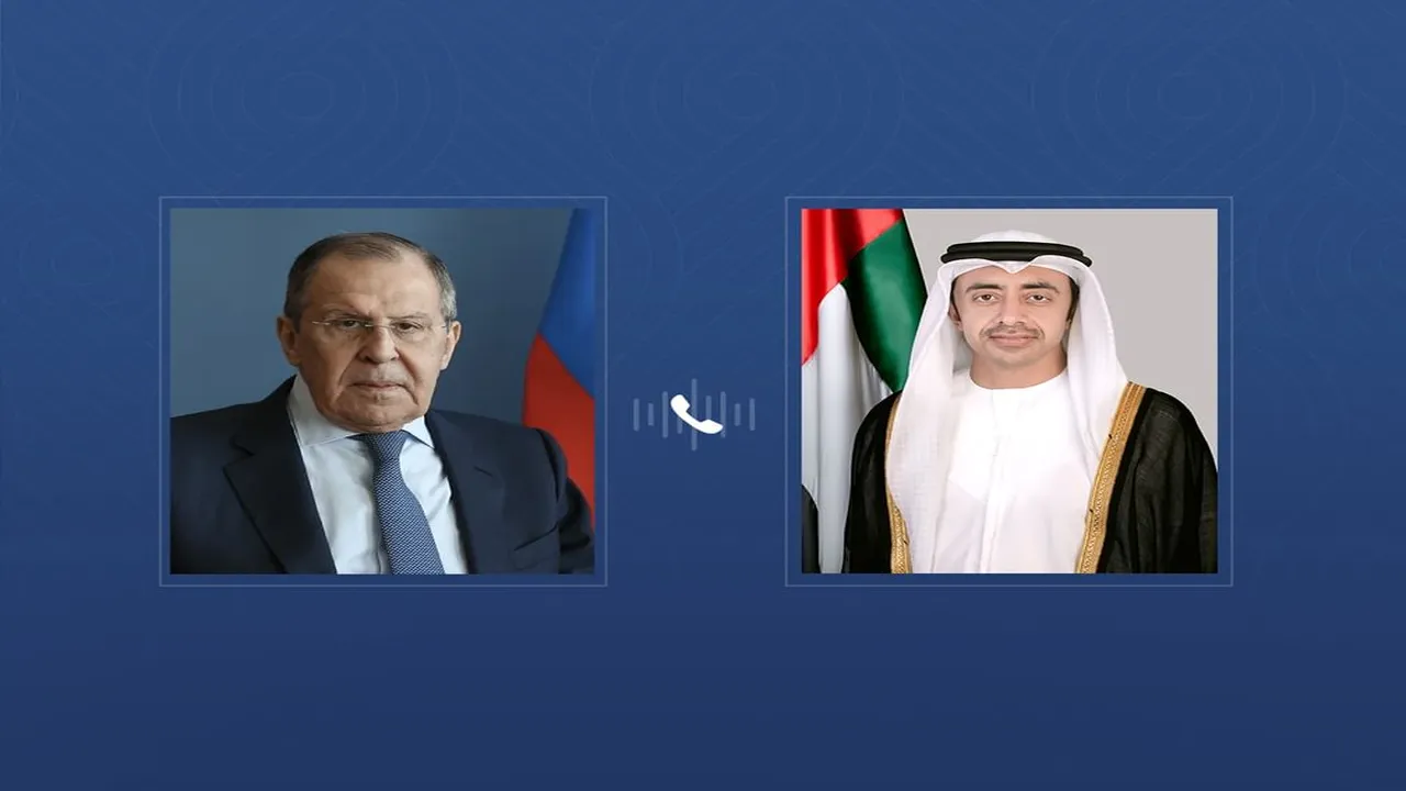 عبدالله بن زايد يناقش الأوضاع في الشرق الأوسط مع وزير الخارجية الروسي